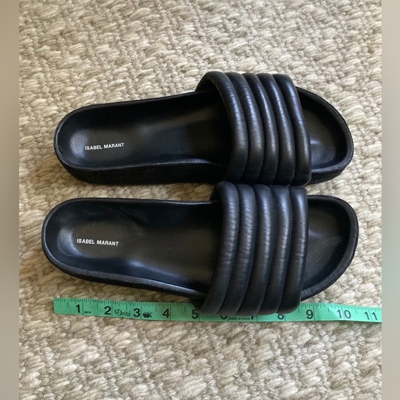 Isabel Marant Hellea ShopBop Black Slides Sandals - Picture 4 of 4